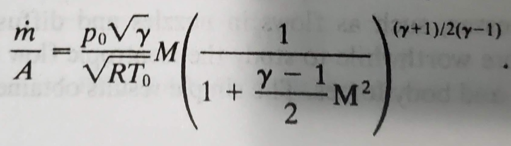 Solved Nozzle flow The equation for mass flux out of a | Chegg.com