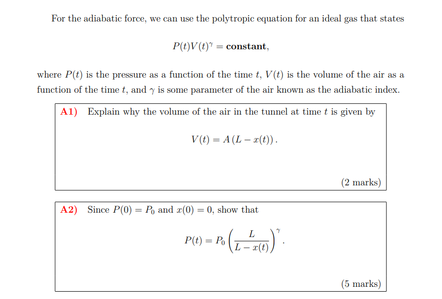 Solved -For the adiabatic force, we can use the polytropic | Chegg.com