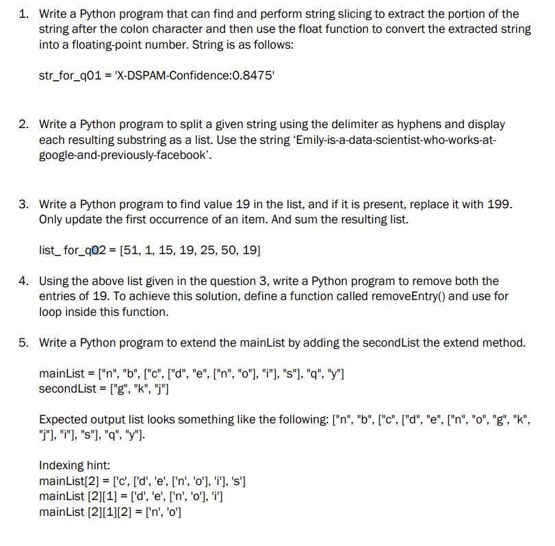 Solved Write a Python program that can find and perform | Chegg.com