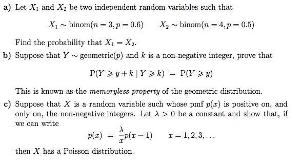 Solved a) Let Xi and X2 be two independent random variables | Chegg.com