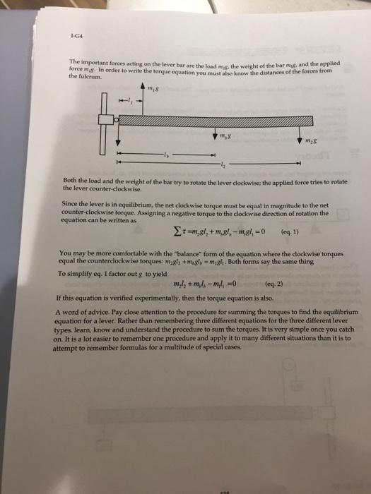 Solved PreLab for P201 1G4 LEVERS The lab has already