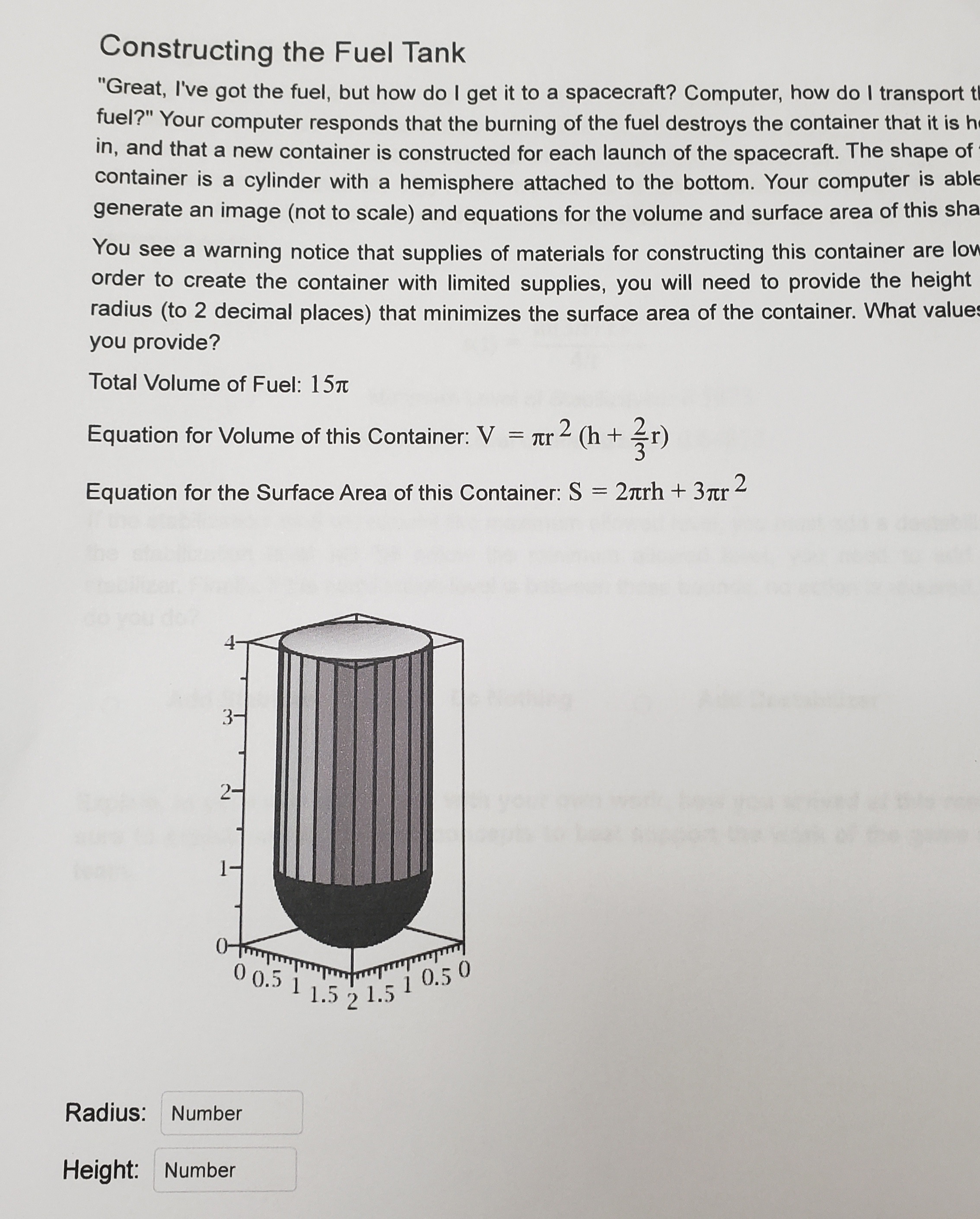 Constructing the Fuel Tank
Great, Ive got the fuel, but how do I get it to a spacecraft? Computer, how do I transport fuel?