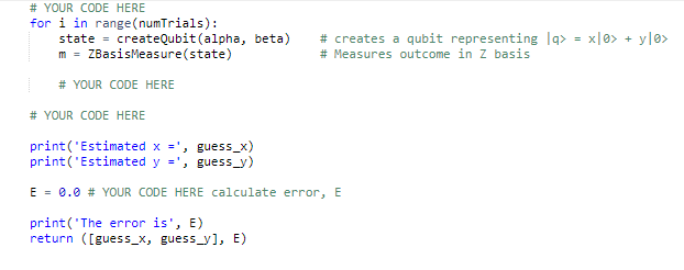 Task 4: Write a simplified quantum tomography | Chegg.com