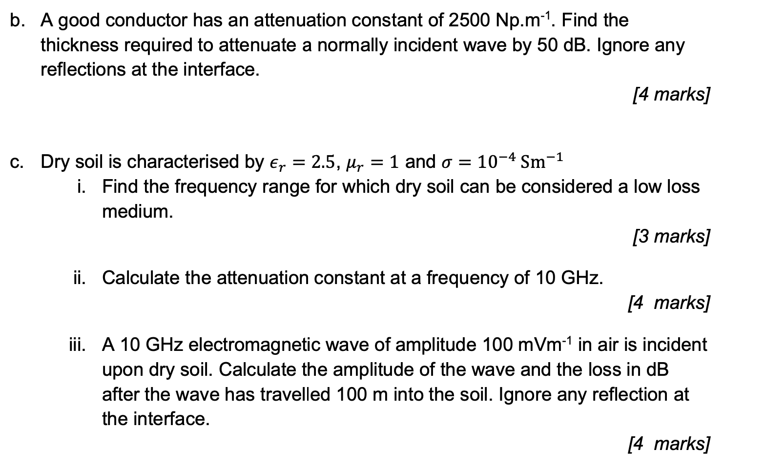 Solved b. A good conductor has an attenuation constant of | Chegg.com