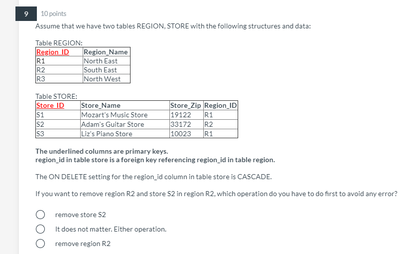 Table Region Solved 8 10 points Assume that we have two tables REGION, | Chegg.com
