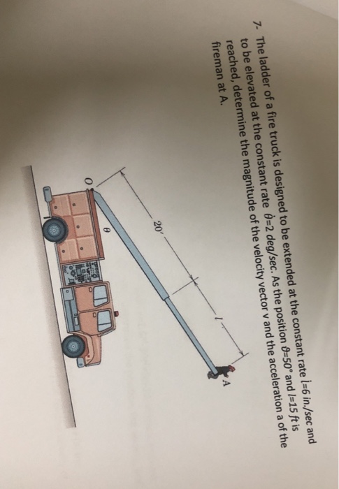 Solved 7- The ladder of a fire truck is designed to be | Chegg.com