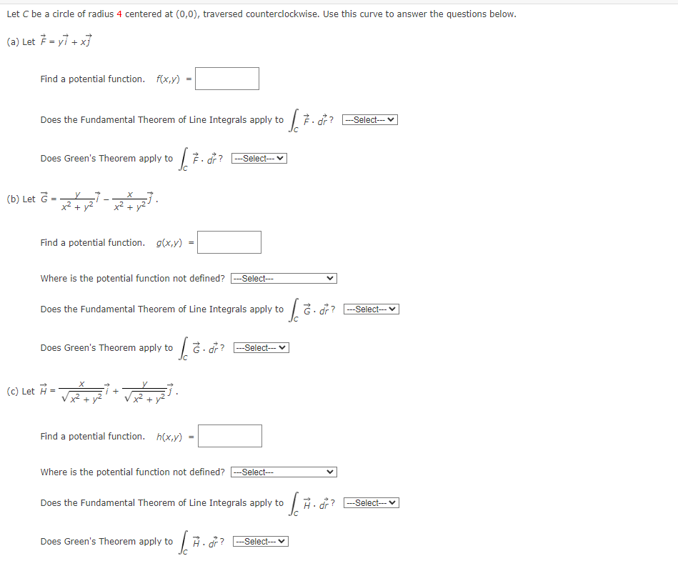 Solved Let C be a circle of radius 4 centered at (0,0), | Chegg.com