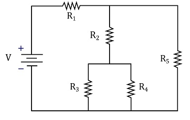 Solved The figure shows a circuit with a battery and five | Chegg.com