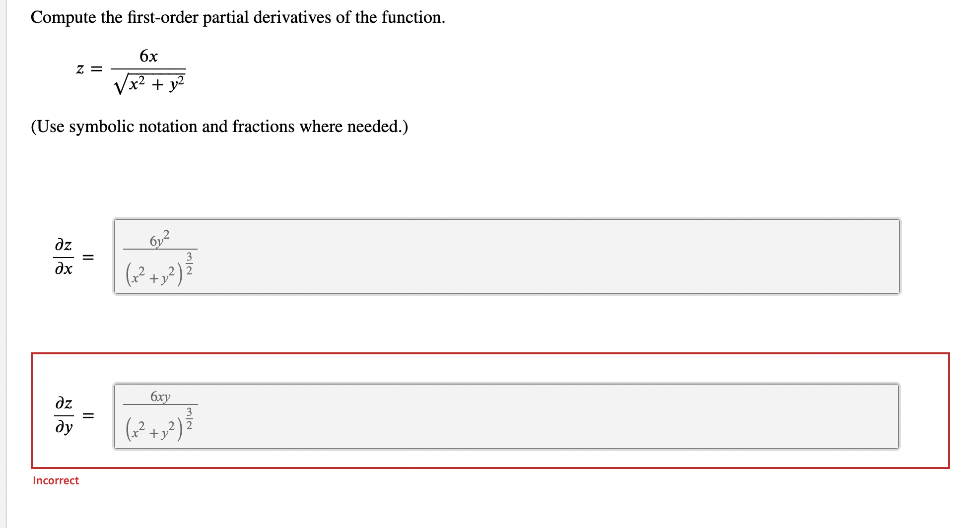 Solved Compute The First Order Partial Derivatives Of The 0822