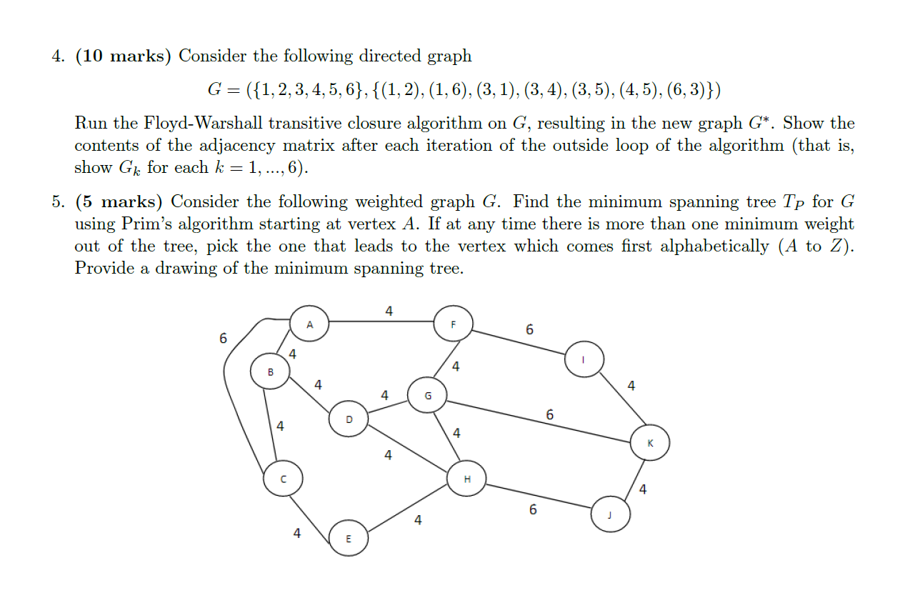 Solved 3. (10 marks) Consider a directed DFS traversal on | Chegg.com