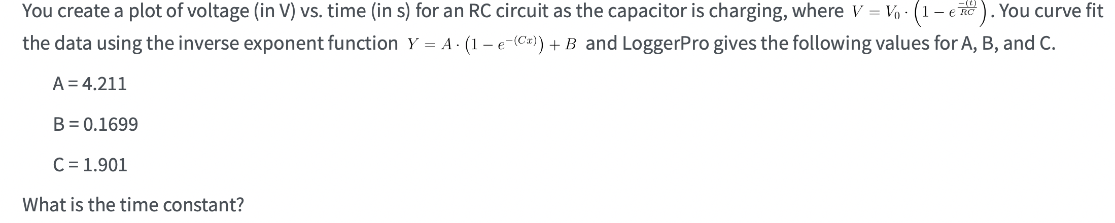 Solved You create a plot of voltage (in V) vs. time (in s) | Chegg.com