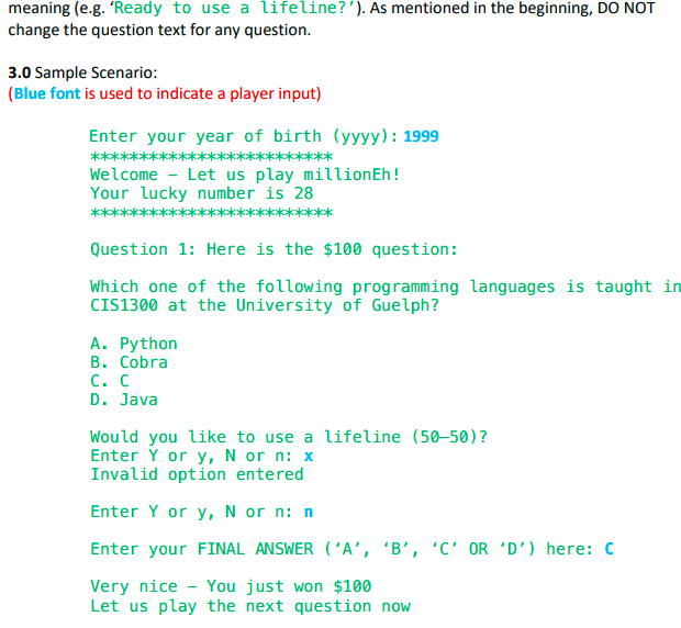 Topics covered: Assignment, Input/Output, Conditional | Chegg.com