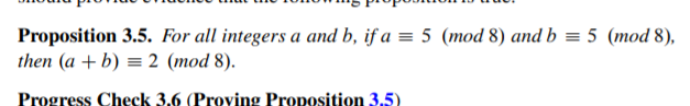 Solved Proposition 3.5. For All Integers A And B, If A = 5 | Chegg.com