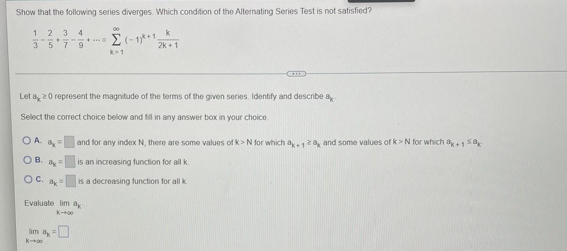 Solved Show that the following series diverges. Which | Chegg.com