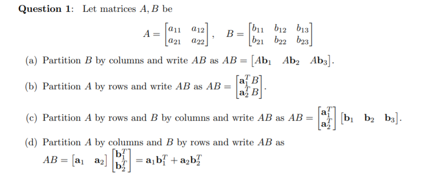 Solved Question 1 Let Matrices A B Be 211 212 221 222 B Chegg Solved Question 1 Let Matrices A B Be 211 212 221 222 B Chegg