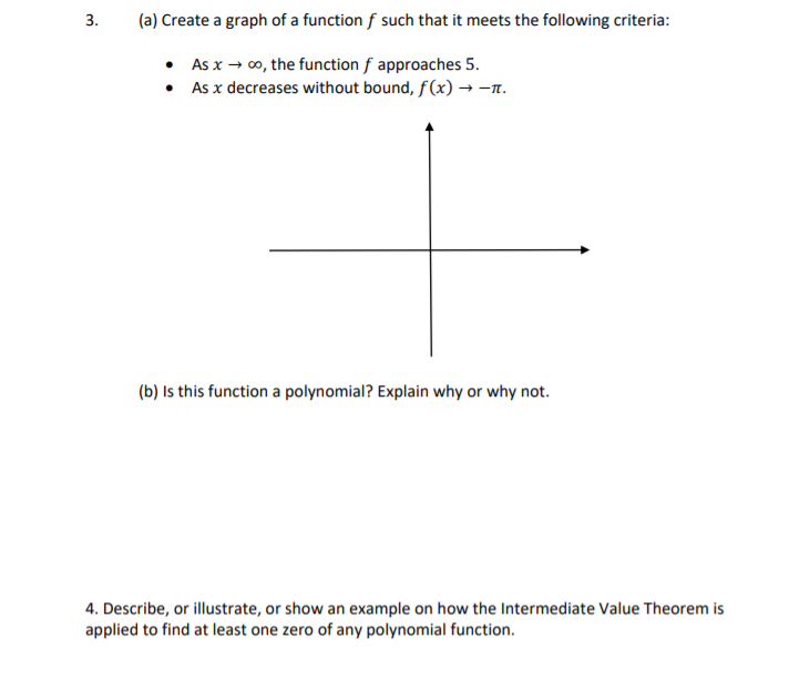 Solved Create a graph of a function f such that it meets the | Chegg.com