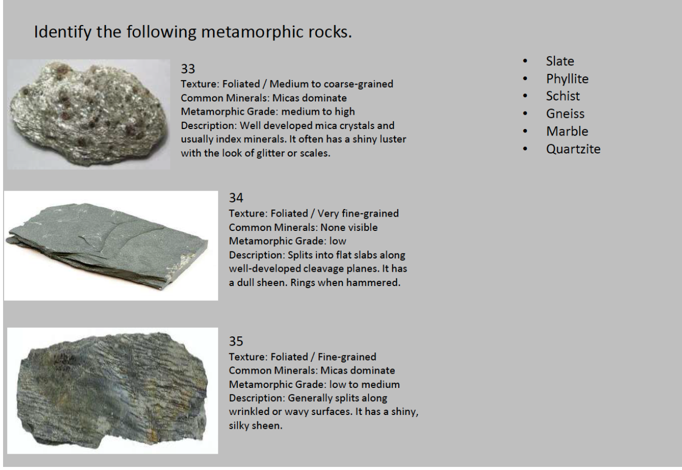metamorphic rocks images