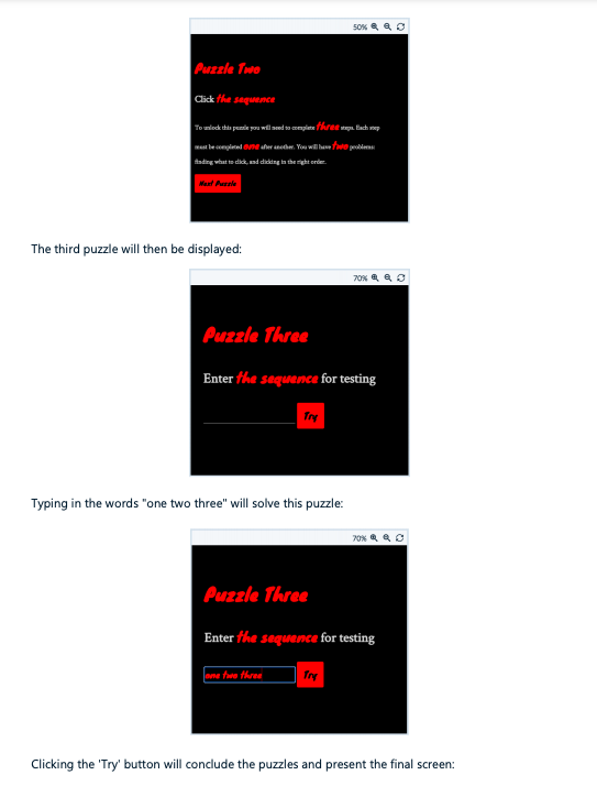 Simple HTML CSS JS work Screens for the work step by | Chegg.com