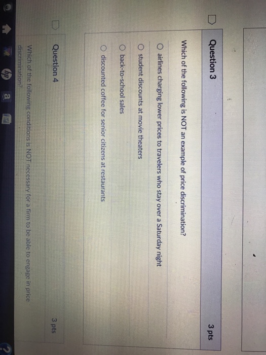 Solved Which of the following is NOT an example of price | Chegg.com