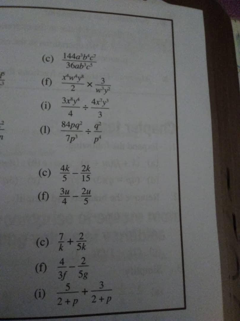 Solved (c) 36ab3c5144a3b4c7 (f) 2x4w4y8×w3y23 (i) | Chegg.com