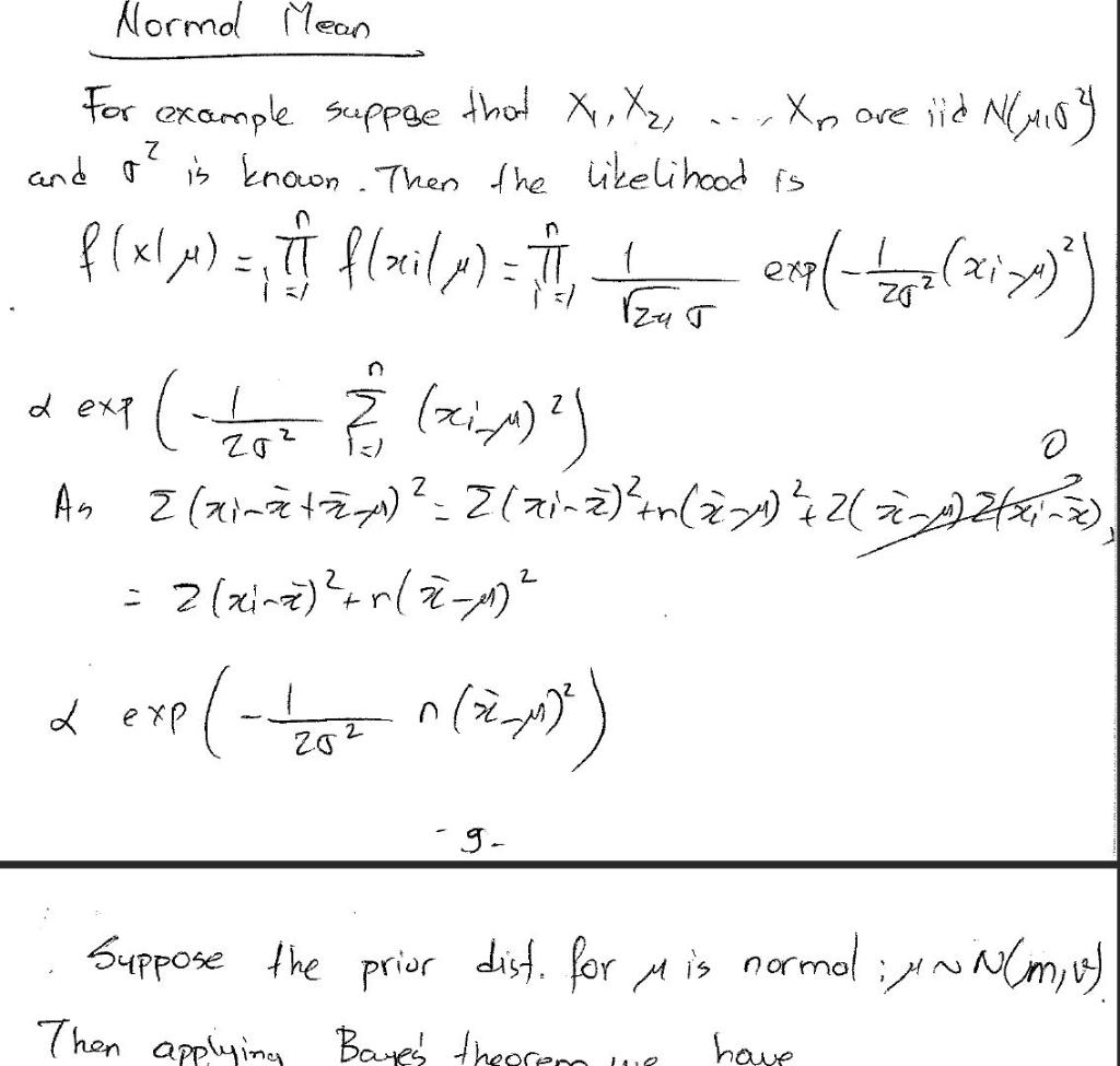 Solved Normal Mean Eur Zg For Example Suppose That X X Chegg Com