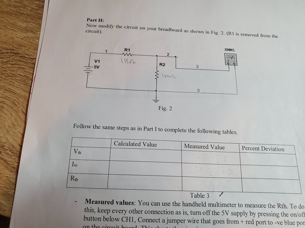 Solved Part I Build the circuit on your breadboard and | Chegg.com