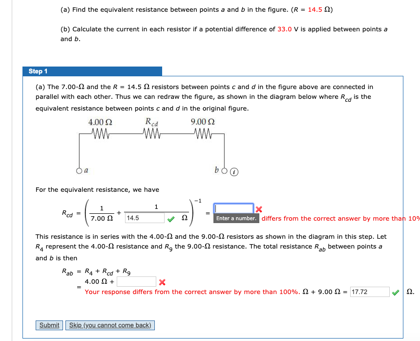 Solved (a) Find the equivalent resistance between points a | Chegg.com