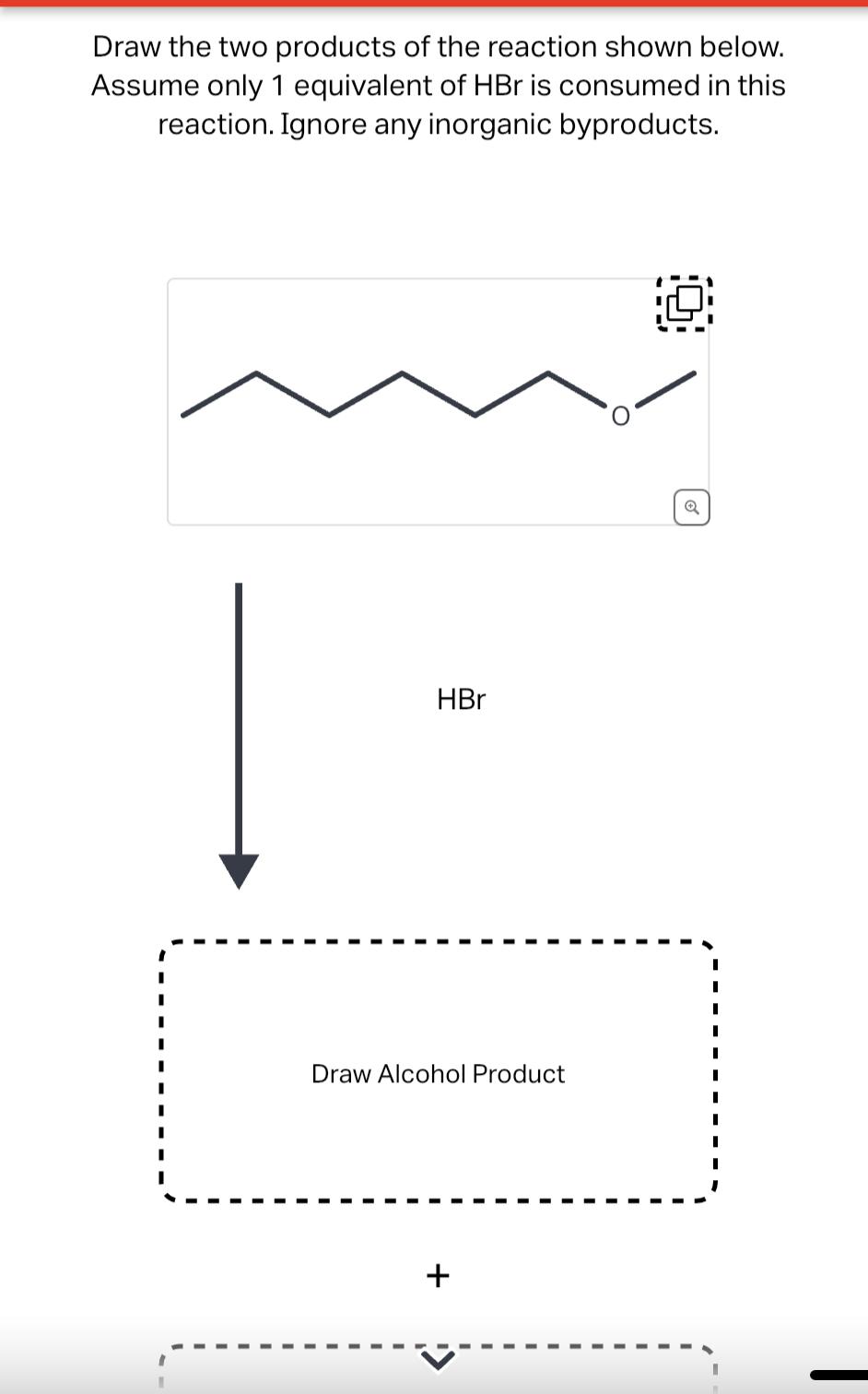 Solved I ;Draw the two products of the reaction shown below. | Chegg.com