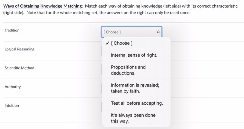 solved-ways-of-obtaining-knowledge-matching-match-each-way-chegg