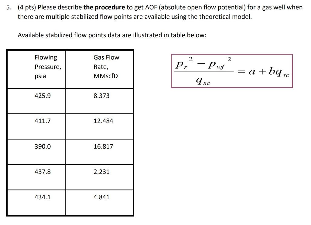 Solved 5. (4 pts) Please describe the procedure to get AOF