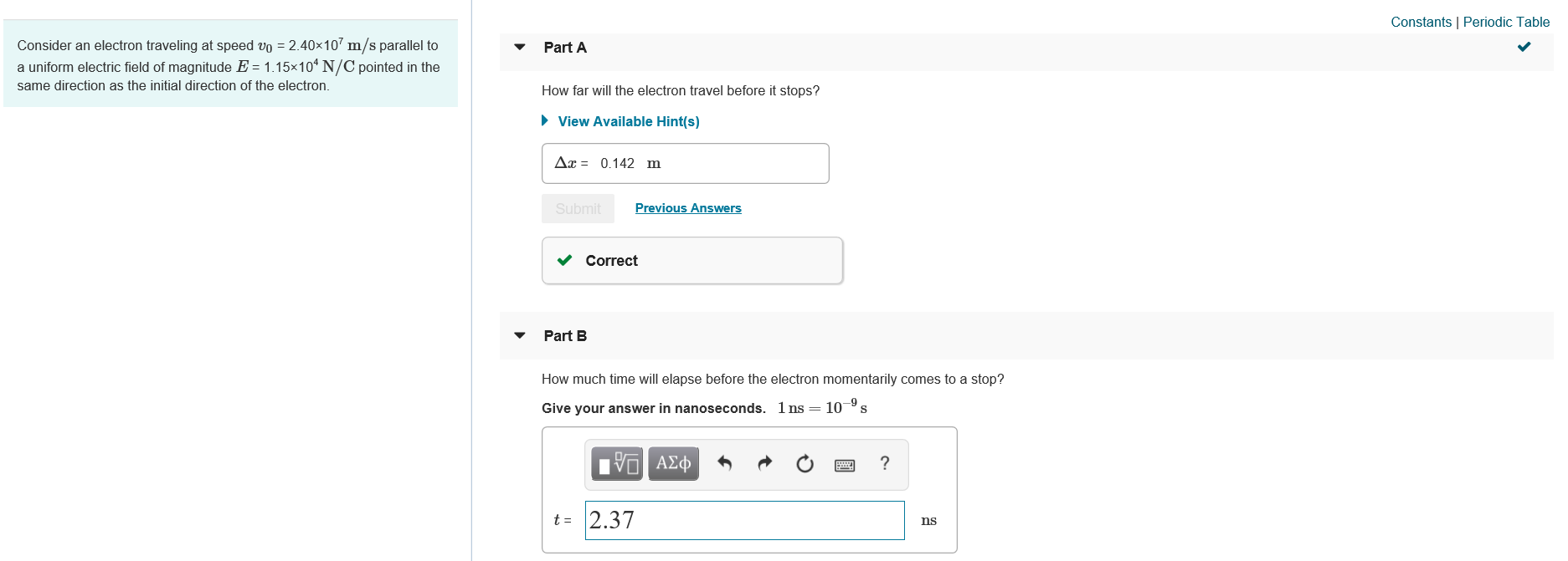 Solved I have gotten the first part correct, but can't seem | Chegg.com