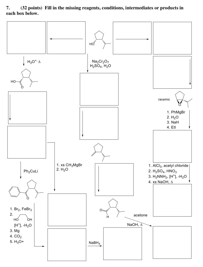 Solved Fill in the missing reagents, conditions, | Chegg.com