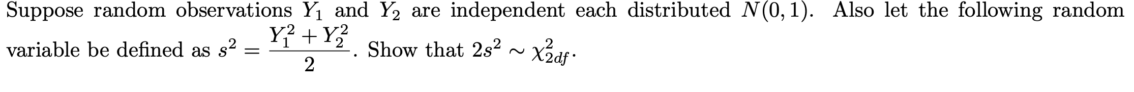 Solved Suppose random observations Y1 and Y2 are independent | Chegg.com