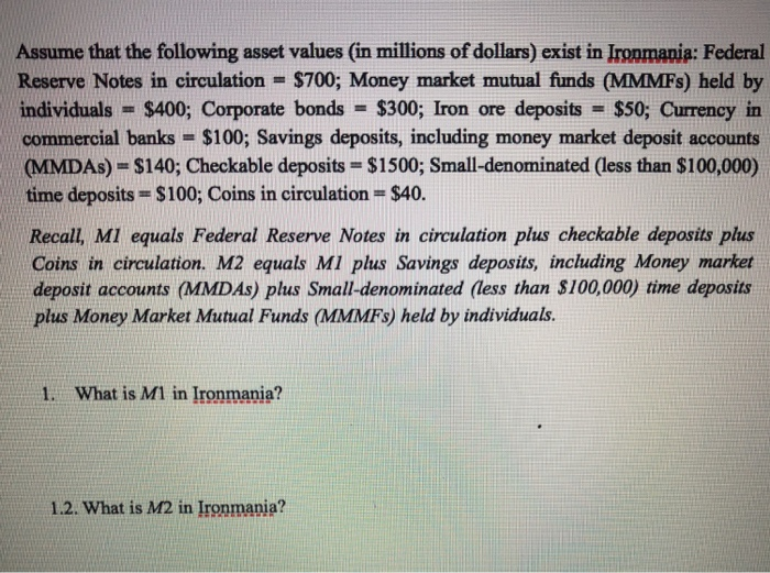 Solved Assume That The Following Asset Values In Millions 1213