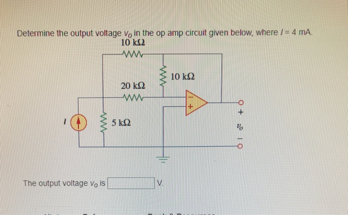 Solved Determine The Output Voltage Vo In The Op Amp Circuit | Chegg.com