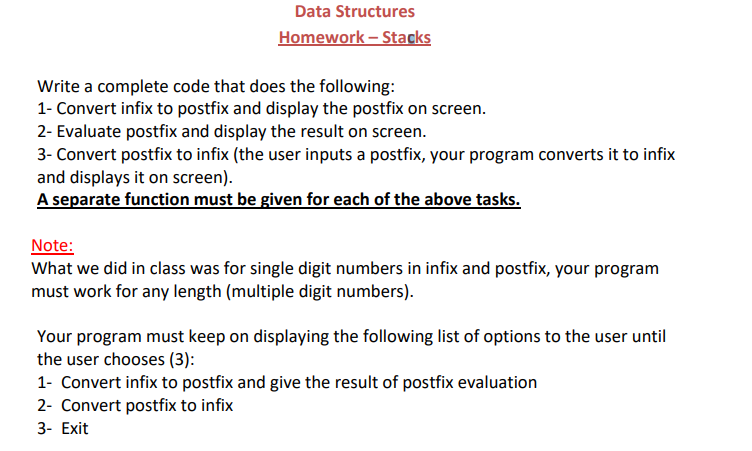 Solved write the following in c++ (using stack - ( #include | Chegg.com