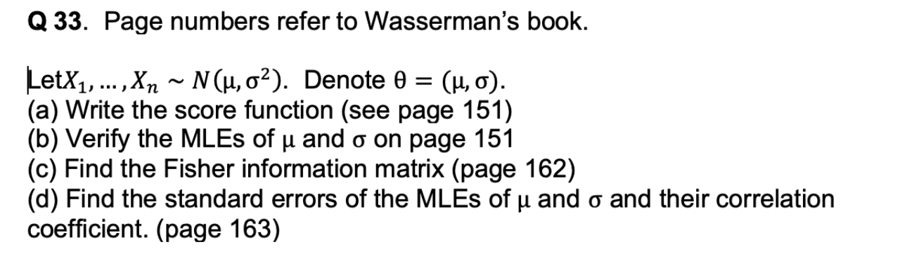 Solved Q 33 Page Numbers Refer To Wasserman S Book Letx Chegg Com