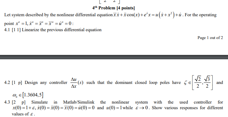 4th Problem 4 Points Let System Described By The Chegg Com