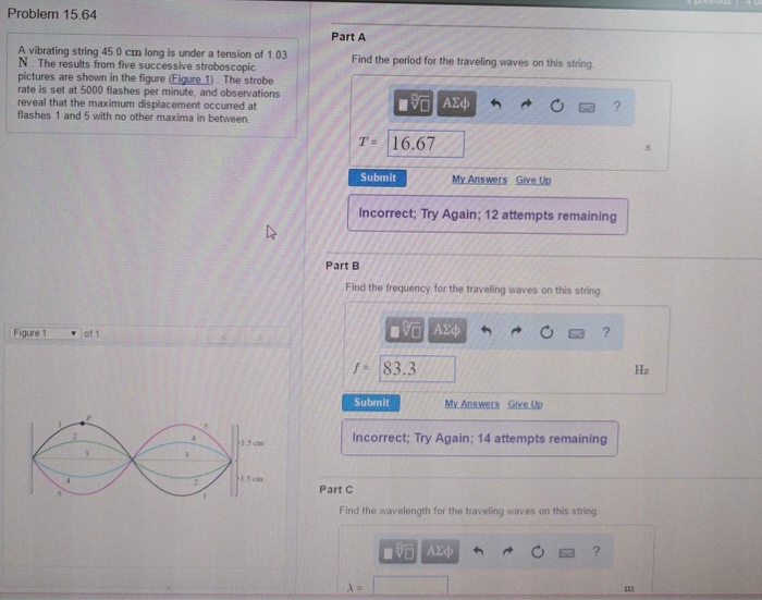 Solved A vibrating string 45.0 cm long is under a tension of