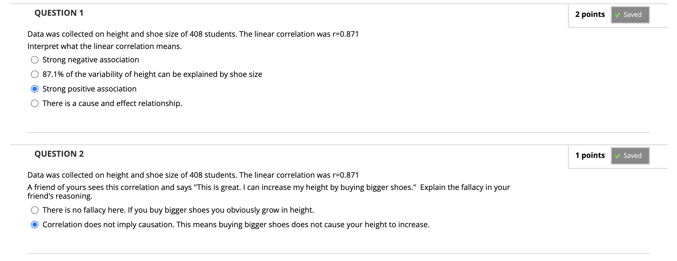 Solved QUESTION 1 2 points Saved Data was collected on | Chegg.com