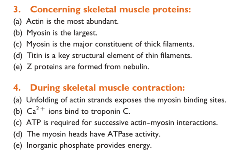 Solved 3. Concerning skeletal muscle proteins: (a) Actin is | Chegg.com