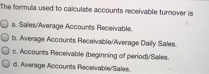 average accounts receivable turnover formula year