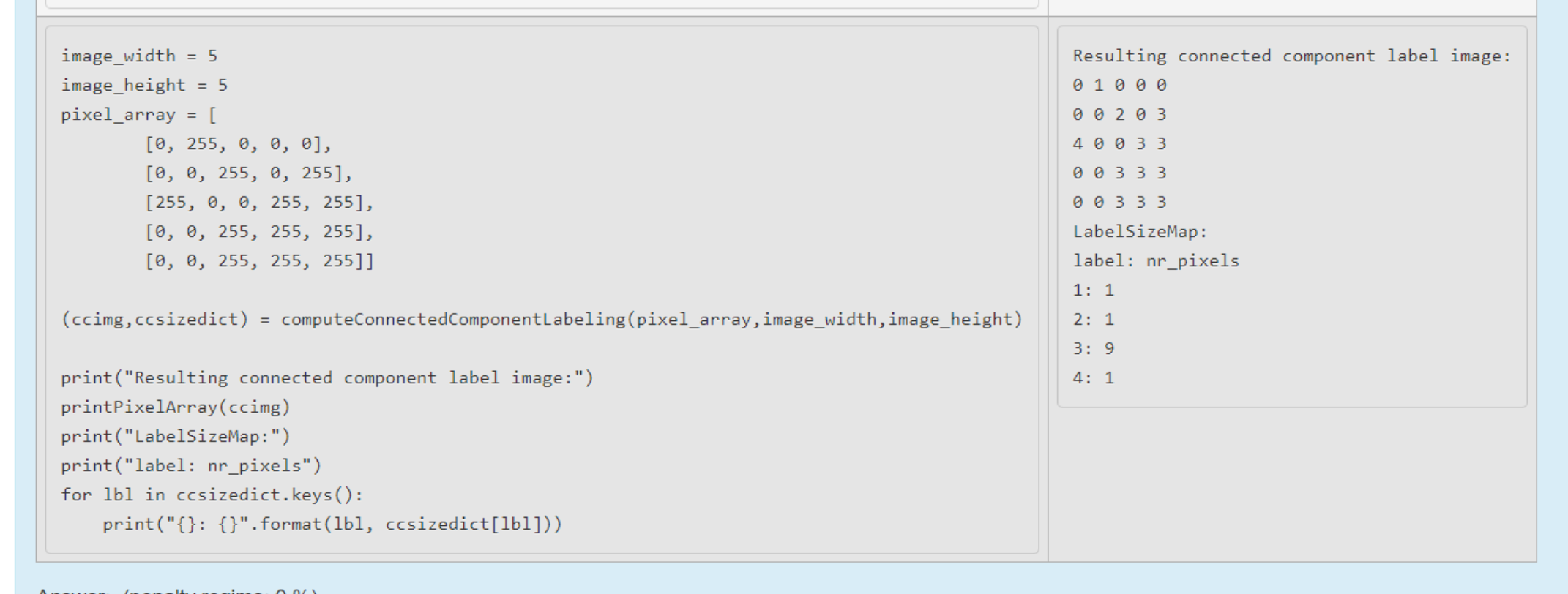 Given is a binary 8 bit input image in the form of a | Chegg.com