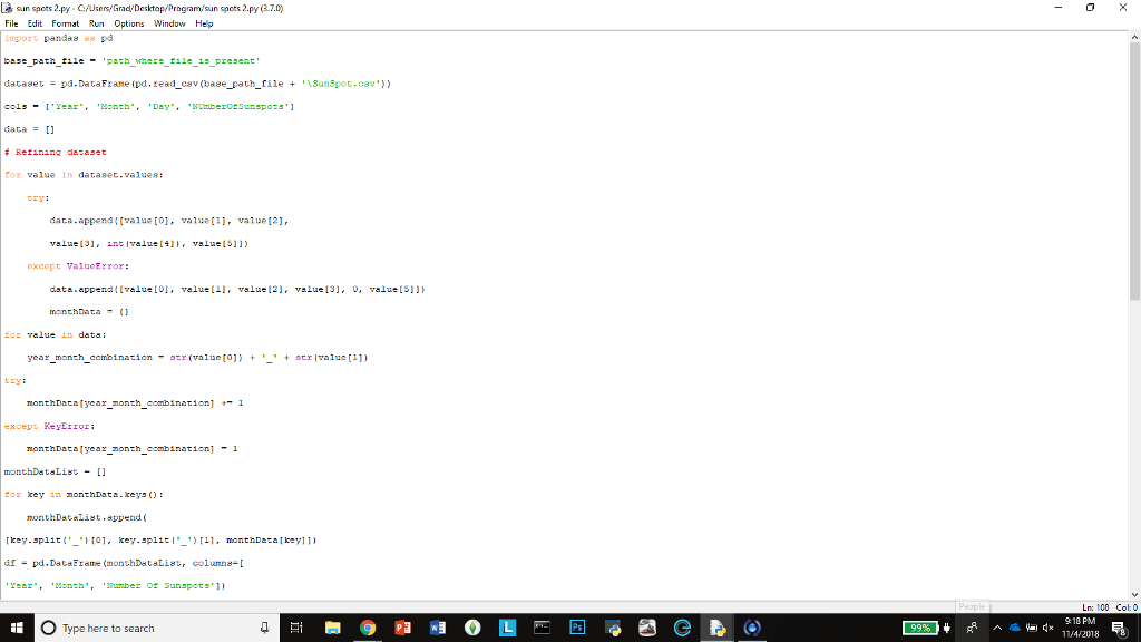 here's my code import pandas as pd | Chegg.com