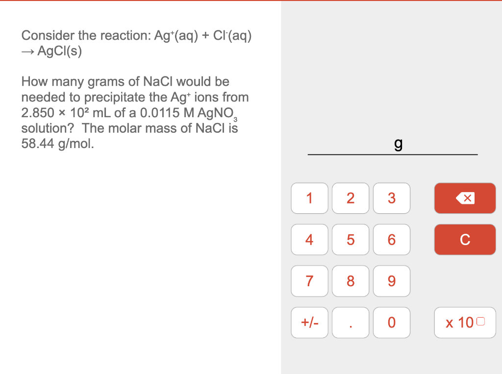 Solved Consider the reaction: Ag+(aq)+Cl(aq) →AgCl(s) How | Chegg.com