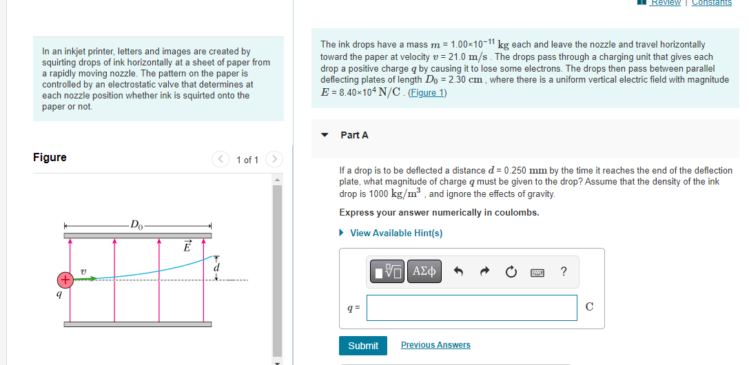 Solved In an inkjet printer, letters and images are created | Chegg.com