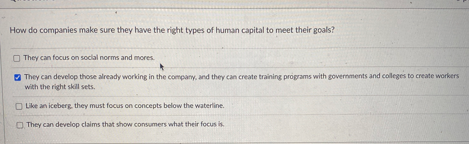 Solved How do companies make sure they have the right types | Chegg.com