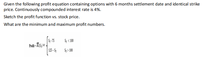 Solved Given the following profit equation containing | Chegg.com