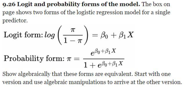 Solved 9.26 Logit and probability forms of the model. The | Chegg.com