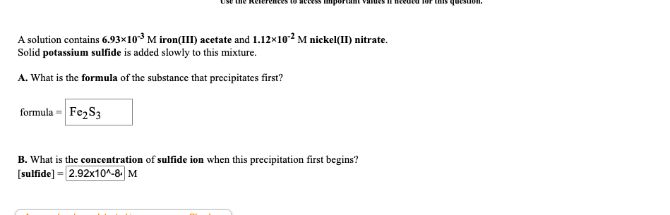 Solved Ved Ror S 4 A Solution Contains 6 9310 3 Miron Iii Chegg Com